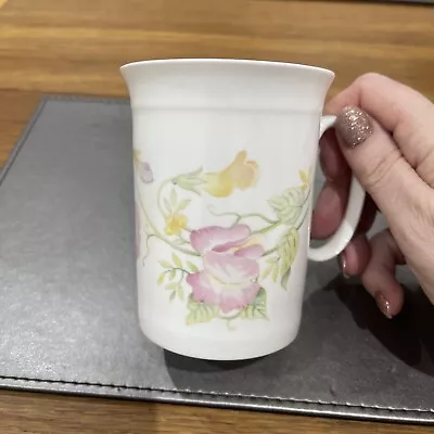 Buy Roy Kirkham Pottery Fine Bone China Pink Flower Floral Coffee Cup • 9.99£