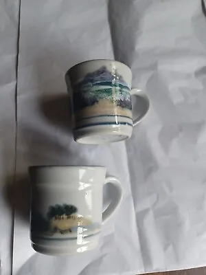 Buy Highland Stoneware Two Mugs Mountains Sea Landscape Beautiful  • 47.90£