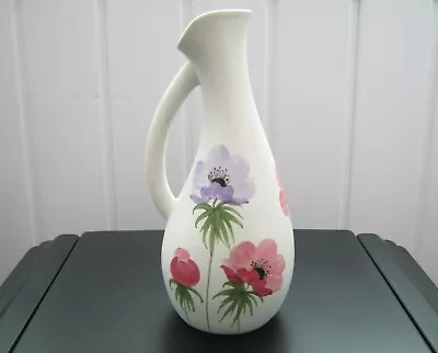 Buy Vintage Radford Pottery Jug Bud Vase Hand Painted Anemone Design 22 Cm Tall • 8.99£