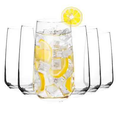 Buy  6PC Highball Drinking Glasses Tumblers Set Tall Long Cocktail Water Juice 480ml • 16.99£