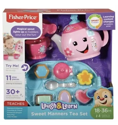 Buy *NEW* Fisher-Price Laugh & Learn Sweet Manners Tea Set - English • 19.95£