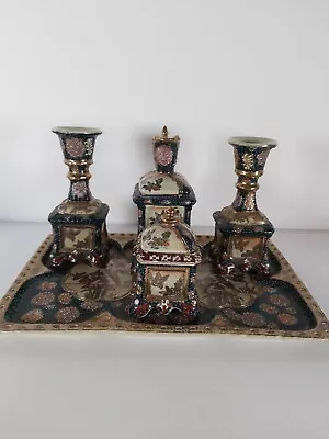 Buy Antique Satsuma Pottery Dressing Table Set • 97£
