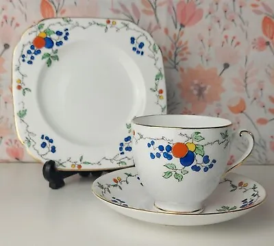 Buy Vintage Tuscan China Plant Cup, Saucer & Side Plate Trio 1936 Art Deco • 8£