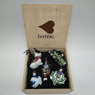 Buy Bombki Luxury Glass  Little Scotland  Bauble Set 5X Mouth Blown, Boxed - RRP £95 • 50£
