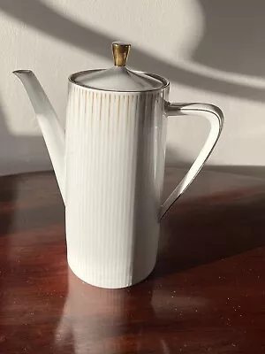 Buy Seltmann Weiden Bavaria “Monika” White Porcelain Coffee Pot Gold Trim Detail • 30£