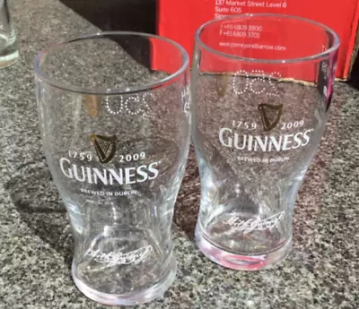 Buy Guinness Commemorative Half Pint Glasses. Celebrating 250 Years 1759-2009 • 0.99£