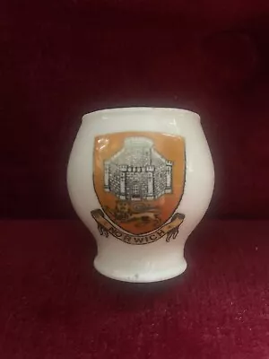 Buy WH Goss Norwich Norfolk Crested China Jar Pot Model Of Colchester Vase • 3.99£