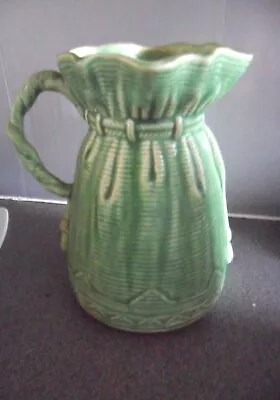 Buy Sylvac Vintage Ceramic Falcon Ware Bag Sack Green Vase / Jug 406 • 15£