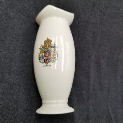 Buy Carlton China Vase Canada Crest Logo Travel Vacation Souvenir Gift White • 13.39£