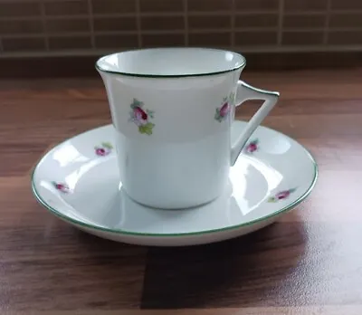 Buy Foley Art China Peacock Pottery Rose Art Nouveau Coffee Cup & Saucer • 3.50£