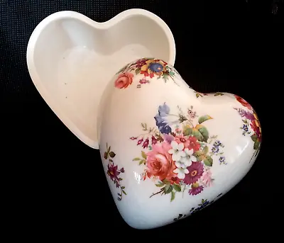 Buy Vintage Bone China Hammersley Heart Trinket Box Howard Sprays English Collection • 12£