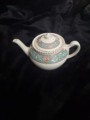 Buy Antique Johnson Bros China Teapot Made In England Turquoise Florentine • 34£