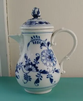 Buy Meissen Blue Onion Pot Hand Painted German 17cm Tall C1900 Antique • 33.13£