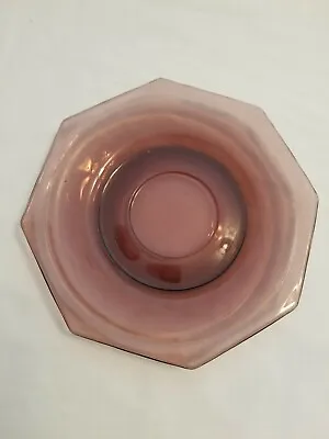 Buy   Vintage Hazel Atlas MOROCCAN AMETHYST Octagon Saucer Purple Depression Glass • 8.68£