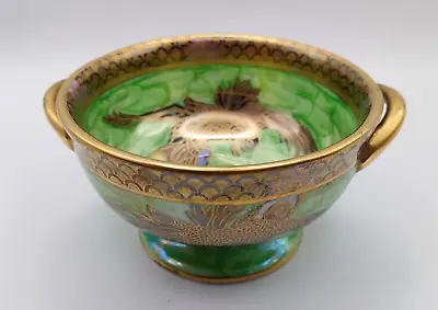 Buy Maling Pottery Aquatic Birds Stanley Twin Handle Green Bowl • 19.99£