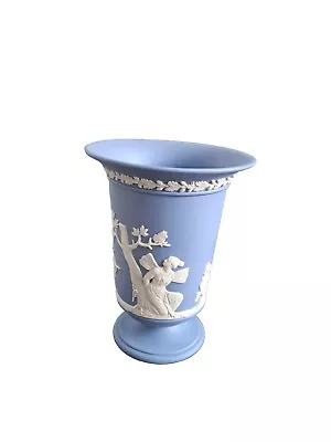 Buy Vintage Wedgwood Jasperware Blue Vase • 14.99£