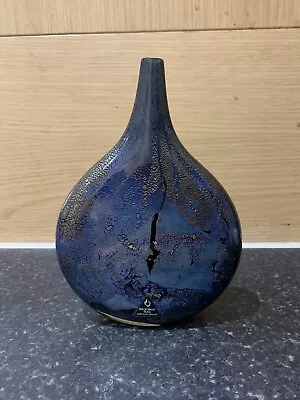 Buy Vintage Isle Of Wight Studio Aventurine Glass Lollipop Vase Michael Harris Label • 30£