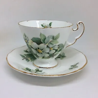 Buy Royal Adderley Tea Cup And Saucer Set Dogwood Pattern Vintage • 26.49£