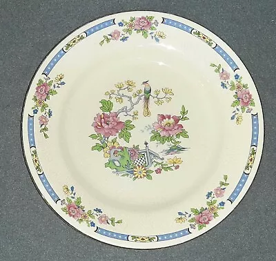 Buy Lord Nelson Pottery England - Pink Blue Floral & Bird - Dinner Plate 10 1/8  Dia • 4.64£