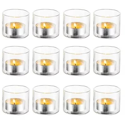 Buy Votive Glass Candle Holders - Romadedi 24 Bulk Clear Tealight Holder • 8.69£