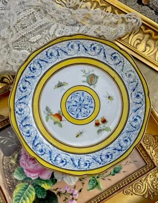 Buy Sevres 18th Rare  Fabulous Plate Insects And Fruits Decor Signed Jr • 615.02£