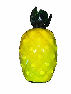 Buy Vintage Glass Pineapple Fruit Figure Paperweight MCM Stamped • 11.38£