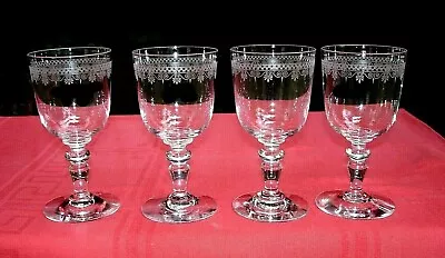 Buy Antique Baccarat Wine Water Glasses Water Glass Wine Crystal Grave Empire 19th A • 135.14£