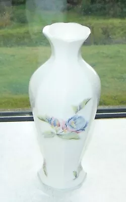 Buy Aynsley English Bone China Celeste Pattern Vase 17.5cm High Floral  • 5£
