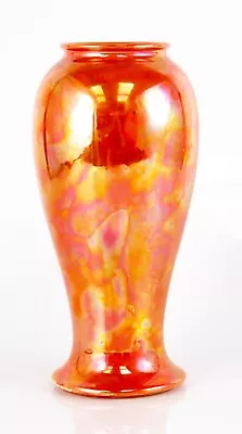 Buy Antique Ruskin Pottery Orange Lustre Baluster Shaped Vase, Dated 1918 • 229.99£