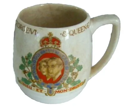 Buy Coronation Of King George V1 & Queen Elizabeth May 1937 British Pottery Mug • 1.99£
