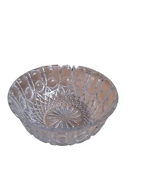 Buy Large Vintage Cut  Heavy Glass Fruit Bowl 22cm In Diameter • 19.99£