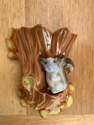 Buy Vintage Hornsea Pottery 572 Squirrel On A Tree Ceramic Wall Pocket & Ornament  • 14£