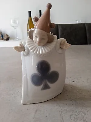 Buy Lladro Nao Ace Of Clubs Playing Card Jester/Clown Figure • 55£