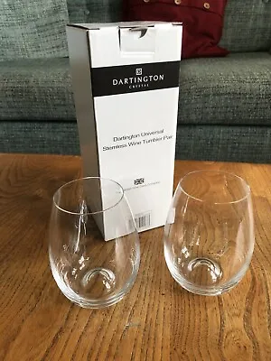 Buy Dartington Crystal Universal Stemless Wine Tumbler Pair, British Wine Glass Co. • 10.99£
