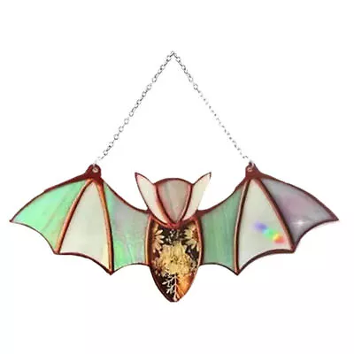 Buy Halloween Acrylic Bat Stained Glass Suncatcher Window Hanging Wall Art Decor HOT • 9.79£