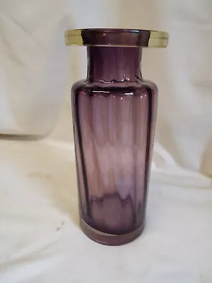 Buy Art Glass Amethyst Bottle Vase. • 10£