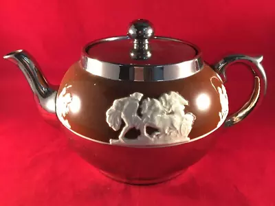 Buy Vintage Gibson's Staffordshire Brown Jasperware Pattern Tea Pot Teapot • 14.99£