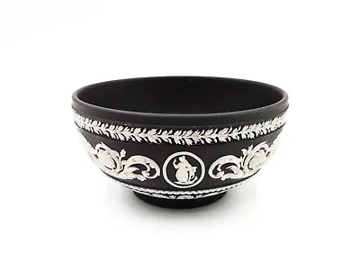 Buy Small Wedgwood Black Jasperware Arabesque Bowl 1969 RARE 13.2 Cm (5.2 ) • 150£