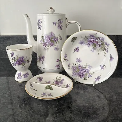 Buy Hammersley T. GOODE & Co. Victorian Violets . Coffee Pot , Measuring Cup, Bowls • 98£
