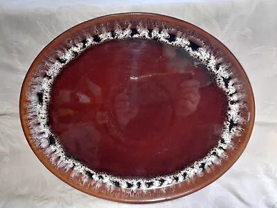 Buy Honiton Pottery Brown Glossy Brown Platter, Oval Serving Plate.28cm Wide • 9.50£