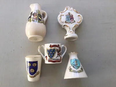 Buy Crested Ware China Ornaments (Bundle Of Five Towns) Tudor/Royal Ivory Vintage • 10£