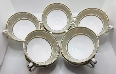 Buy Royal Doulton English Renaissance Footed Cream Soup Bowls (10) Fine Bone China • 95.01£