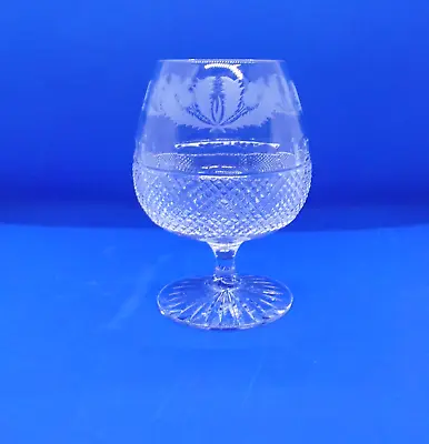 Buy Edinburgh Crystal Thistle Brandy Glass  5 1/4  135mm Signed In Excellent Cond • 45£