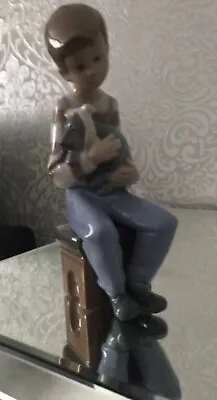 Buy Nao Lladro  Figurine Boy Sitting With Puppy Dog  • 19.95£