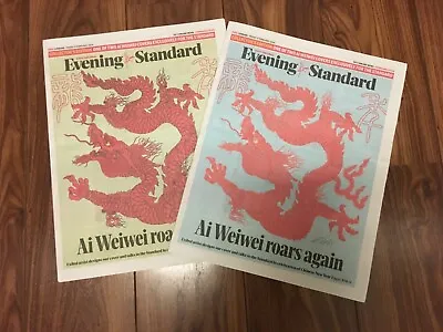 Buy AI WEIWEI X CIRCA EVENING STANDARD TAKEOVER X 2 Newspapers (Blue & Green) • 8.75£