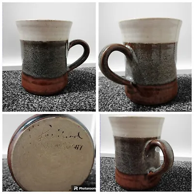 Buy Vintage Studio Pottery Mug Signed Lochhead Kirkcudbright Rust Grey Cream • 18.99£