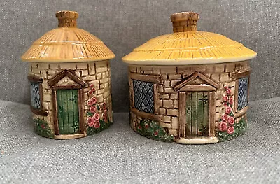 Buy Sylvac Pottery Cottage Ware Round Covered Butter Dish And Honey Pot • 18£