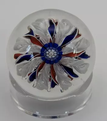 Buy French ST LOUIS Studio Glass Crown Millefiori Twist Ribbons Canes Paperweight • 16.50£