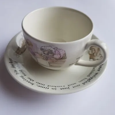 Buy Wedgwood Peter Rabbit Beatrix Potter Ceramic Tea Cup & Saucer England Warne VTG • 13.50£