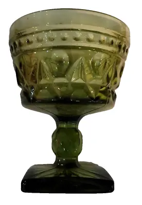 Buy Colony Park Lane Green Water Goblet Wine Indiana Glass MID Century Modern • 25.89£